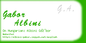 gabor albini business card